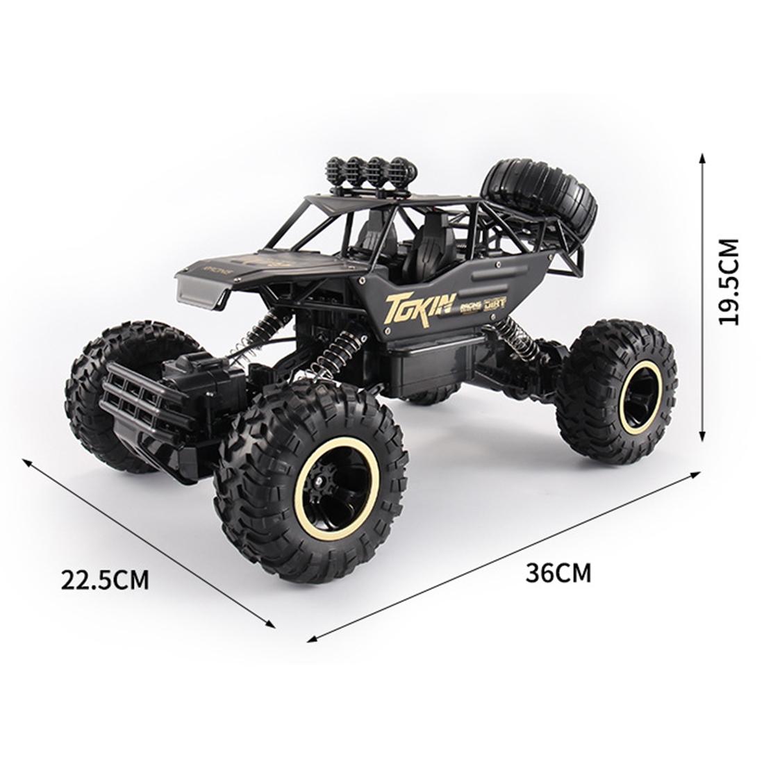 37cm Remote Control Bigfoot Climbing Car - 1 12 Alloy 4wd Cross-country Toy - Red