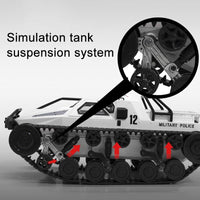 Thumbnail for 2.4g Rc Tracked Tank Off-road Vehicle Toy 1 12 Scale - White