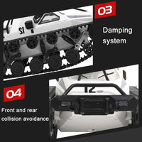 Thumbnail for 2.4g Rc Tracked Tank Off-road Vehicle Toy 1 12 Scale - White