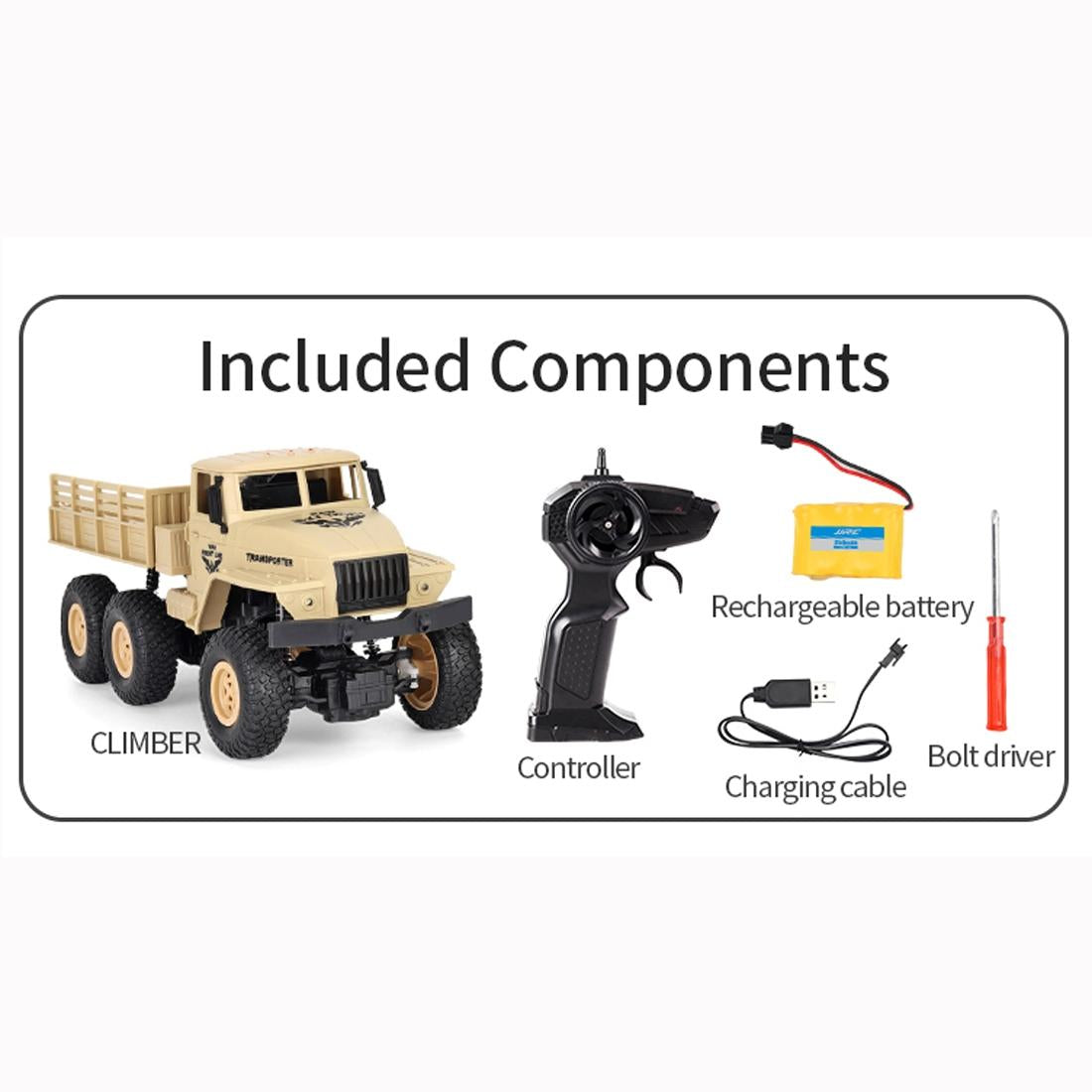 2.4ghz 4ch Remote Control Dongfeng 7 Six-wheeled Armor Truck Toy - Yellow