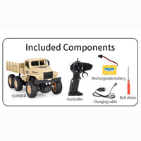 Thumbnail for 2.4ghz 4ch Remote Control Dongfeng 7 Six-wheeled Armor Truck Toy - Yellow