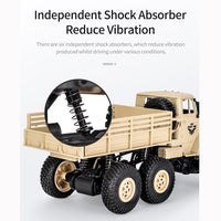 Thumbnail for 2.4ghz 4ch Remote Control Dongfeng 7 Six-wheeled Armor Truck Toy - Yellow