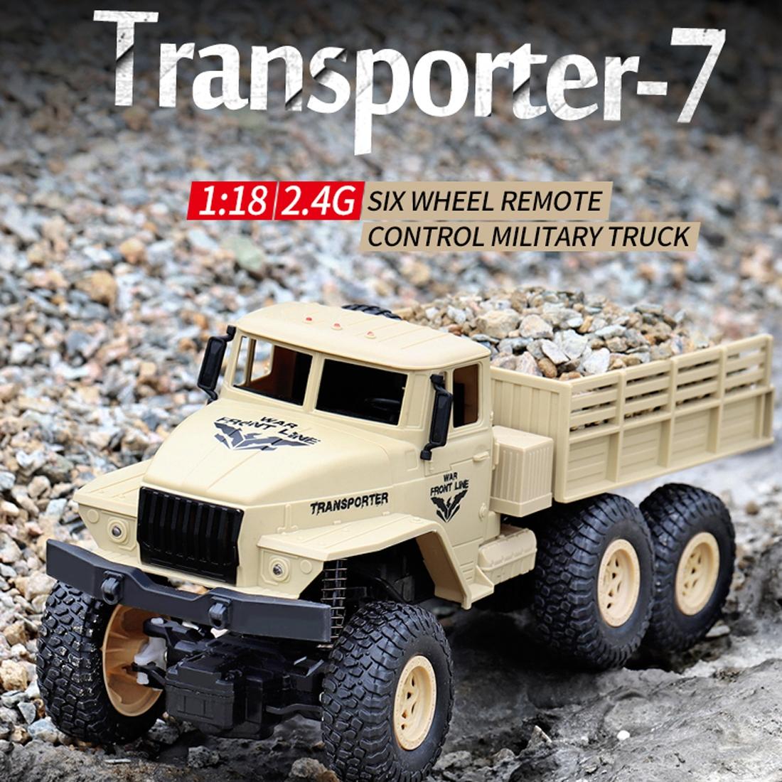 2.4ghz 4ch Remote Control Dongfeng 7 Six-wheeled Armor Truck Toy - Yellow