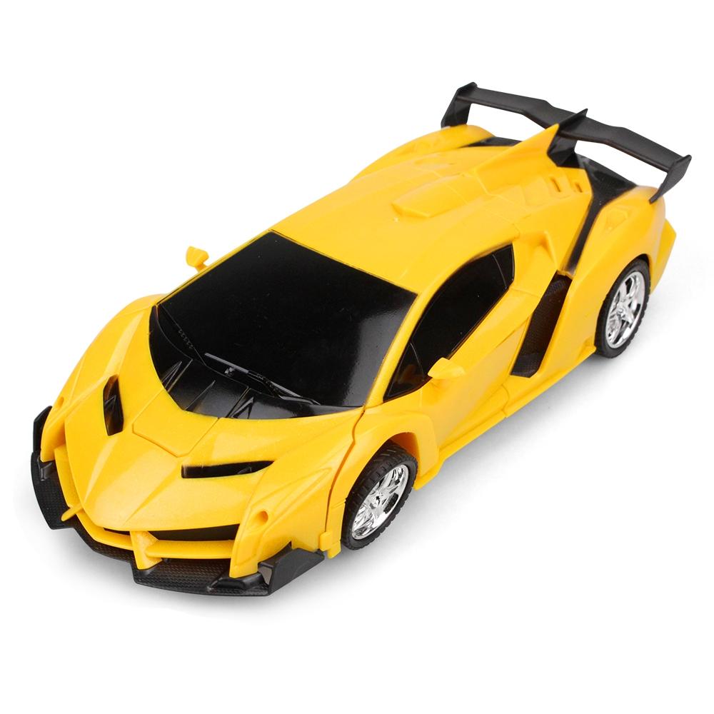 Remote-controlled Deformable Toy Car - 4 Channels - Yellow