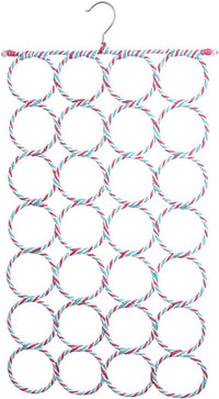 Thumbnail for 1x 28 Hole Scarf Hanger Holder Storage Tie Belt Scarf Organiser Space Saver