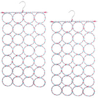 Thumbnail for 2x 24 Hole Scarf Hanger Holder Storage Tie Belt Scarf Organiser Space Saver