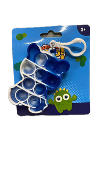 Thumbnail for Push Bubble Pop It Fidget Keyring Squeeze Toy Sensory Silicone Stress Reliever
