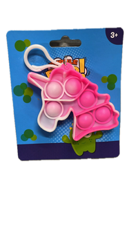 Thumbnail for Push Bubble Pop It Fidget Keyring Squeeze Toy Sensory Silicone Stress Reliever