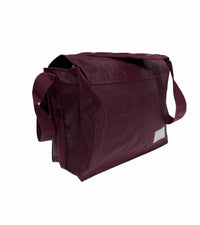 Thumbnail for Leuts Tote Library Shoulder Bag School Book Books Carry Storage Messenger - Maroon