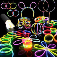 Thumbnail for 15 GLOW STICKS Party Light Glow In The Dark Rave BRACELETS Disco Bulk 20cm