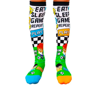 Thumbnail for Video Game Toddler Long Knee High Socks - Boy's Unisex Pair - Multicolour