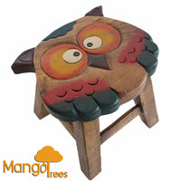 Thumbnail for Kids Wooden Stool Owl
