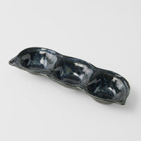 Thumbnail for Edamame Triple Pod Dish 200ml Indigo Blue