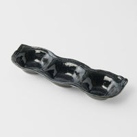 Thumbnail for Edamame Triple Pod Dish 200ml Indigo Blue