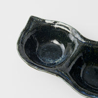 Thumbnail for Edamame Triple Pod Dish 200ml Indigo Blue