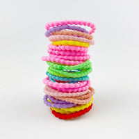 Thumbnail for MANGO JELLY Kids Hair Ties (3cm) - Bubbly Neon -Twin Pack