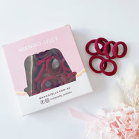 Thumbnail for MANGO JELLY Metal Free Hair Ties (3cm) - School Colour Maroon 36P - One Pack