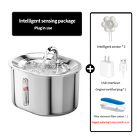 Thumbnail for Intelligent Sensing Stainless Steel Pet Water Fountain with Smart Sensor and USB Plug