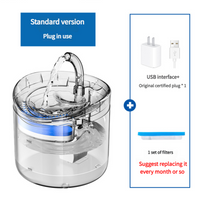 Thumbnail for Standard Version Pet Water Fountain with USB Interface and Certified Plug – Transparent Design