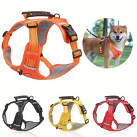 Thumbnail for Reflective Dog Harness with Leash, No-Pull Vest Harness for Dogs, Adjustable Dog Vest with Handle, Walking Training Pet Harness Small size