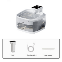 Thumbnail for 4.5L Smart Pet Water Fountain with Digital Display and Charging Cable – White Design