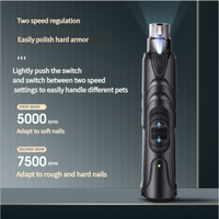Thumbnail for Dual-Speed Pet Nail Grinder with LED Light, USB Rechargeable, 5000-7500 RPM for Safe and Painless Grooming