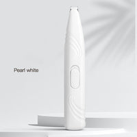 Thumbnail for Pearl White Portable Pet Hair Trimmer with Precision Blade and Rechargeable Battery