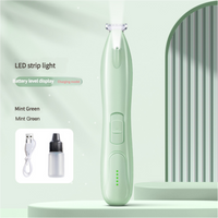 Thumbnail for Mint Green LED Pet Hair Trimmer with USB Charging and Battery Level Display