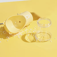Thumbnail for Portable Dog Water Bottle with Bowl Dispenser - 380ml Yellow Pet Travel Cup, Leak-proof, One-Hand Operation