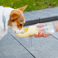 Thumbnail for Portable Dog Water Bottle with Bowl Dispenser-500ml Pink Pet Travel Cup, Leak-proof, One-Hand Operation