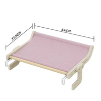 Thumbnail for Wall-Mounted Cat Hammock Bed- Wooden Frame, Comfortable and Space-Saving Design for Pets