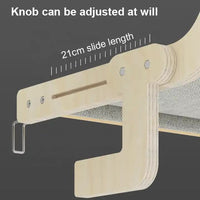 Thumbnail for Wall-Mounted Cat Hammock Bed- Wooden Frame, Comfortable and Space-Saving Design for Pets