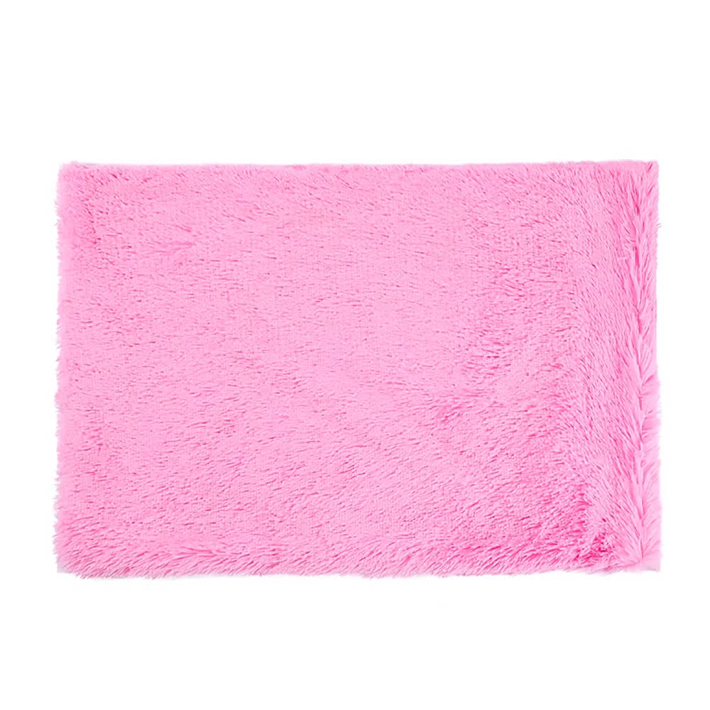Fluffy Pet Blankets-Soft Faux Fur, Anti-Anxiety Cozy Throws for Cats and Dogs, M 80*55cm bright pink