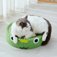 Thumbnail for Green Frog Cat Scratcher Bed - Sisal Scratch Pad with Fun Animal 40*40*10cm