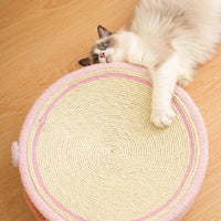 Thumbnail for Pink Pig Cat Scratcher Bed - Cute Animal Design Sisal Pad for Scratching & Resting 40*40*10cm