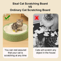 Thumbnail for Pink Pig Cat Scratcher Bed - Cute Animal Design Sisal Pad for Scratching & Resting 40*40*10cm