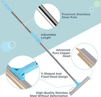 Thumbnail for Pet Hair Removal Tool Set -Multi-Purpose Sweeper with Scraper and Handheld Fur Remover Blue