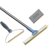 Thumbnail for Pet Hair Removal Tool Set - Multi-Purpose Sweeper with Scraper and Handheld Fur Remover  Grey