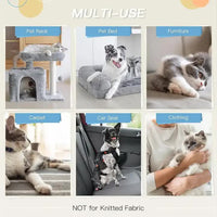 Thumbnail for Pet Hair Removal Tool Set - Multi-Purpose Sweeper with Scraper and Handheld Fur Remover  Grey