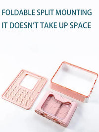 Thumbnail for Foldable Cat Litter Box with Pull-Out Tray -Easy Cleaning and Anti-Splash Design Grey 51*41*38cm