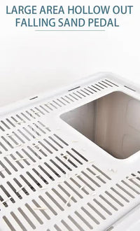 Thumbnail for Foldable Cat Litter Box with Pull-Out Tray -Easy Cleaning and Anti-Splash Design Grey 51*41*38cm