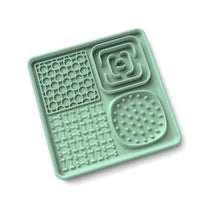 Thumbnail for Multi-Functional Slow Feeder Mat for Dogs- Anti-Slip Lick Pad with Multiple Textures Square 2PCS (Blue & Green)