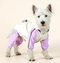 Thumbnail for Waterproof Dog Raincoat with Hidden Leash Hole - Windproof and Comfortable for Outdoor Walks, Size:S (Back Length 20cm/7.87in, Bra 31cm/12.20in) Purple