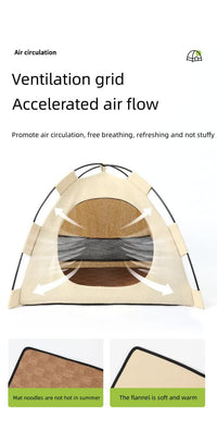Thumbnail for Outdoor Cat House,Pet Tent -Windproof and Dustproof Shelter for Small Pets, Pink, Size: S  35*35*30cm