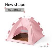 Thumbnail for Outdoor Cat House,Pet Tent -Windproof and Dustproof Shelter for Small Pets, Pink, Size: M  40*40*37cm