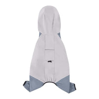 Thumbnail for Waterproof Dog Raincoat with Hidden Leash Hole - Windproof and Comfortable for Outdoor Walks, Size:L (Back Length 30cm/11.81in, Bra 44cm/17.32in) Grey