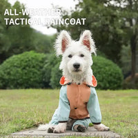 Thumbnail for Waterproof Dog Raincoat with Hidden Leash Hole -Windproof and Comfortable for Outdoor Walks, Size:XL (Back Length 35cm/13.77in, Bra 49cm/19.29in) Orange