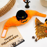 Thumbnail for Halloween Pumpkin Hat for Cats - Adjustable Pet Costume with Witch Hat for Halloween Parties 3 pieces