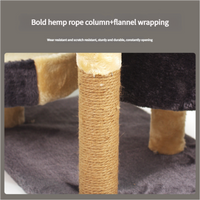 Thumbnail for A Cat's Dream Paradise: Natural Solid Wood Cat Climbing Frame 50*33*53CM