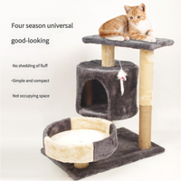 Thumbnail for A Cat's Dream Paradise: Natural Solid Wood Cat Climbing Frame 50*33*53CM